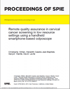 Remote quality assurance in cervical cancer screening in low-resource settings using a mobile smartphone colposcope