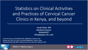 Statistics on Clinical Activities and Practices of Cervical Cancer Screening Camps and Stationary Clinics in Kenya