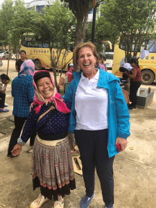 An image from the cervical cancer screening camp in Yunnan Region in China